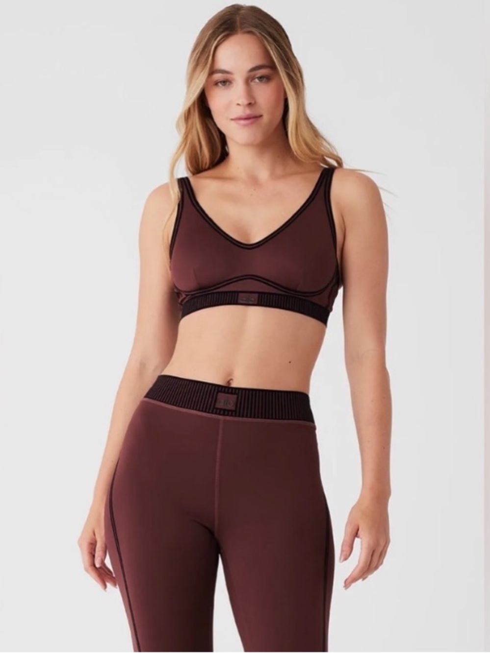 Alo Yoga Line Up Bra & Legging Set